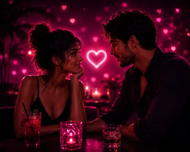 Light level: couple on a romantic date