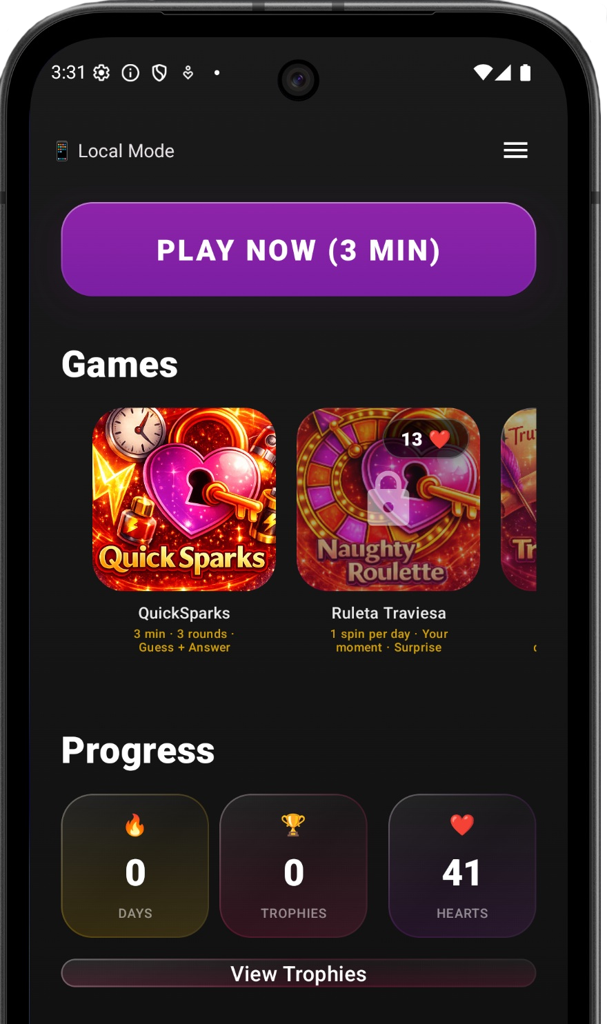 Naughty Match App Screen